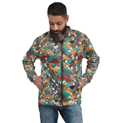 Neon Switchboard on a Bomber Jacket