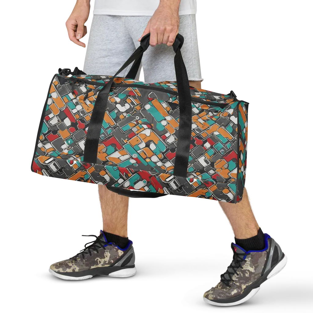 Neon Switchboard on Duffle Bag — Front