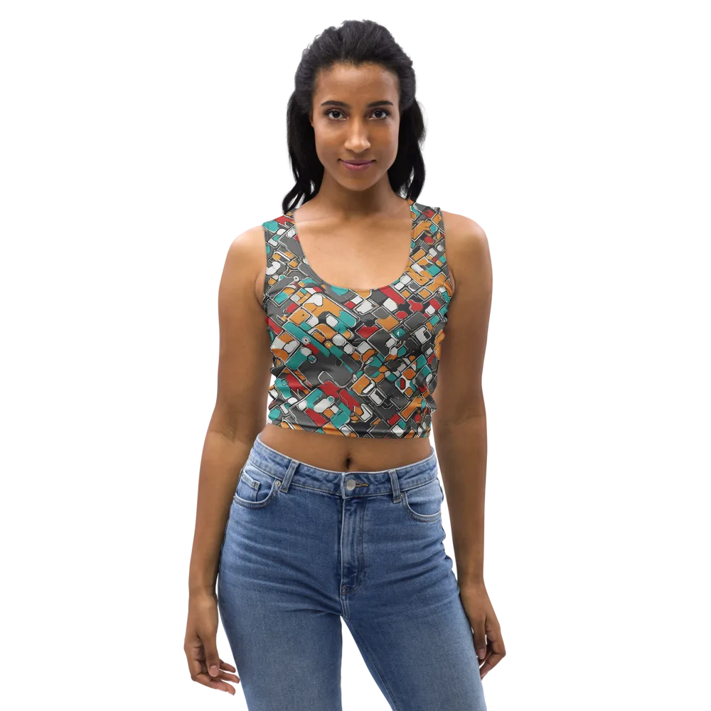 Neon Switchboard on Crop Top — Front