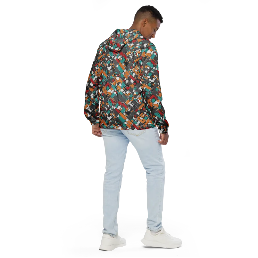 Neon Switchboard on Men's Windbreaker — Back