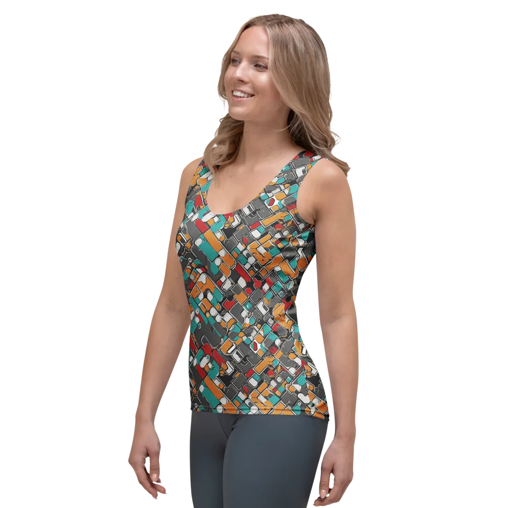 Neon Switchboard on Women's Tank Top — Left Front