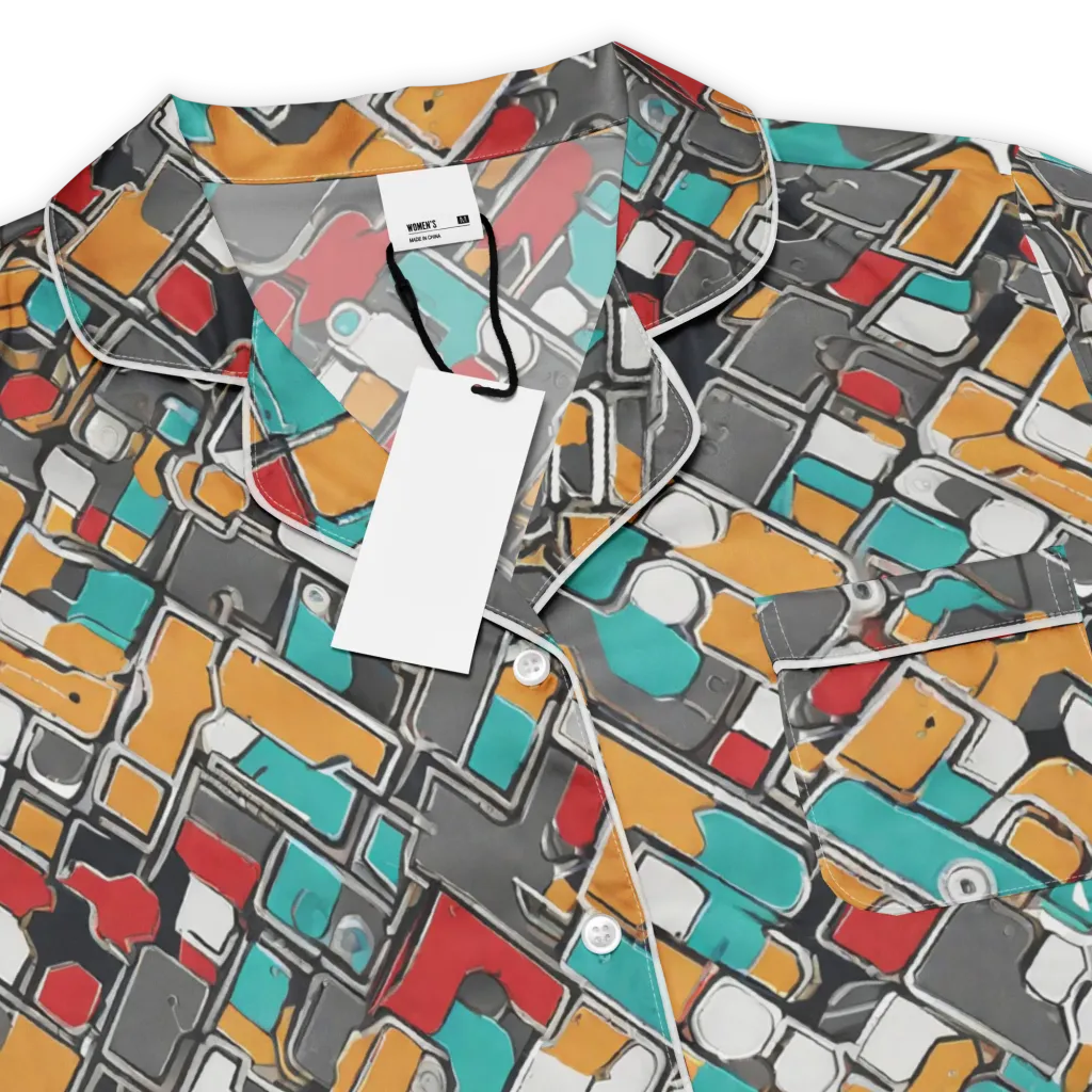 Neon Switchboard on Women's Short Sleeve Pajama Top — Product details