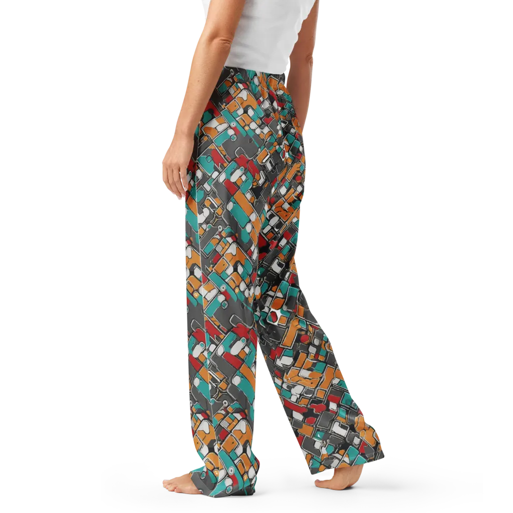 Neon Switchboard on Women's Pajama Pants — Left