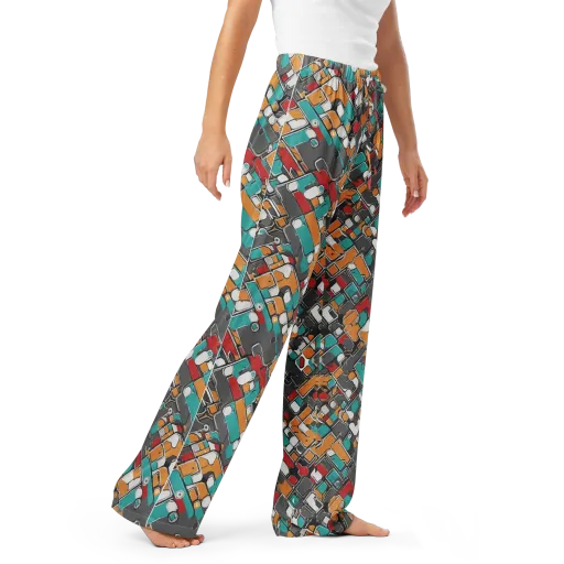 Neon Switchboard on a Women's Pajama Pants