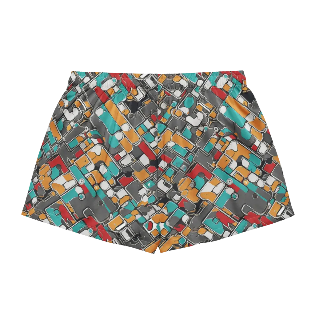 Neon Switchboard on Women's Pajama Shorts — Back
