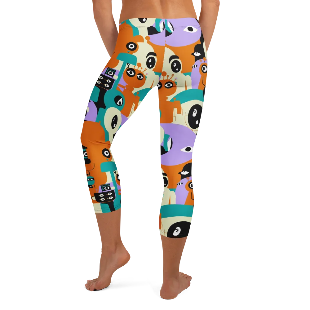 Neon Botany on Capri Leggings — Back