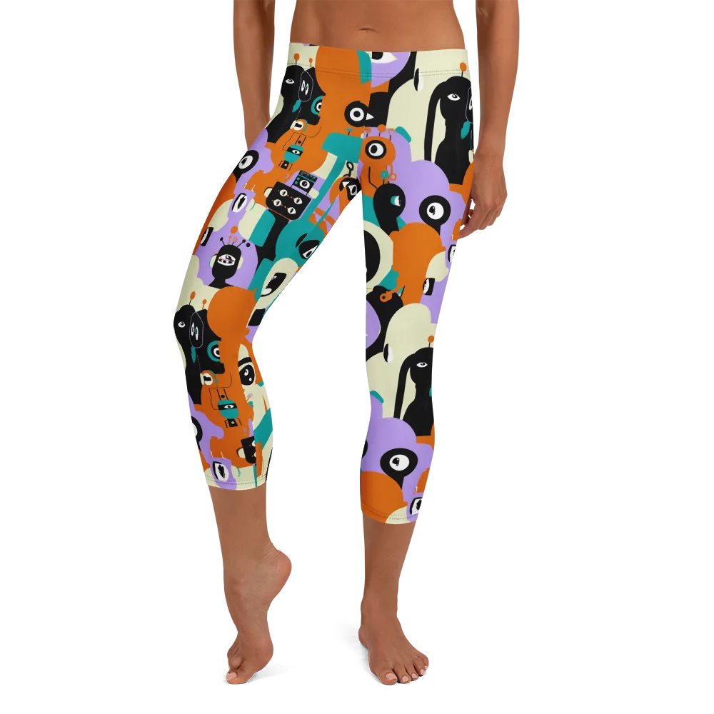Neon Botany on Capri Leggings — Front