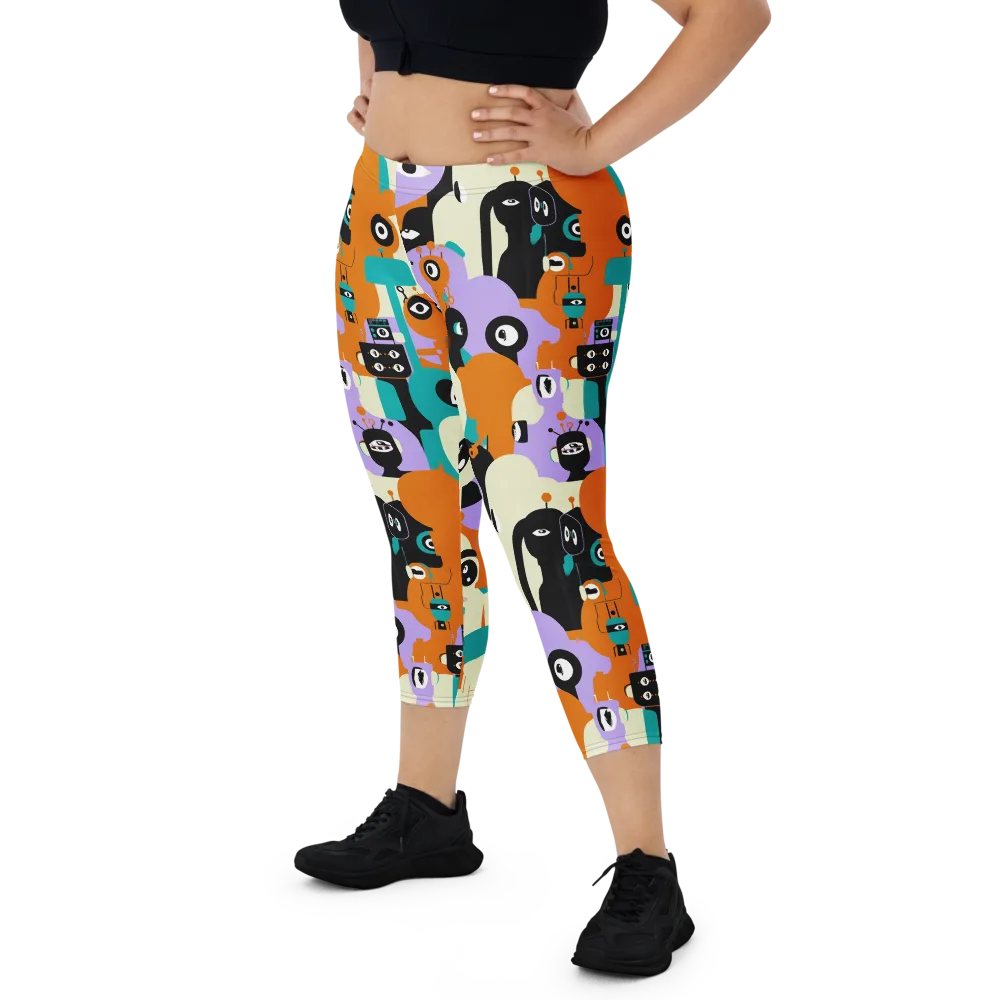 Neon Botany on Capri Leggings — Front