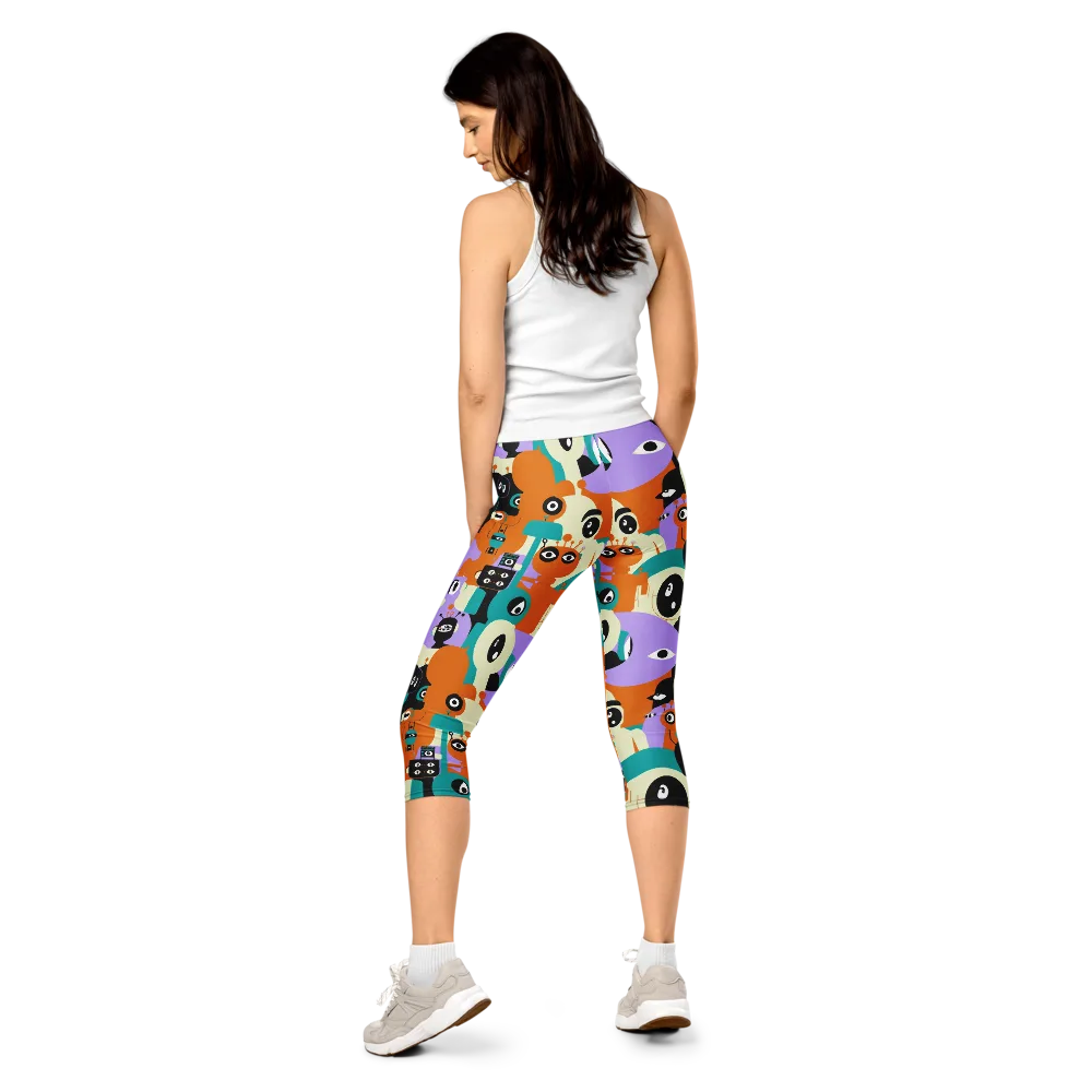 Neon Botany on Capri Leggings — Back