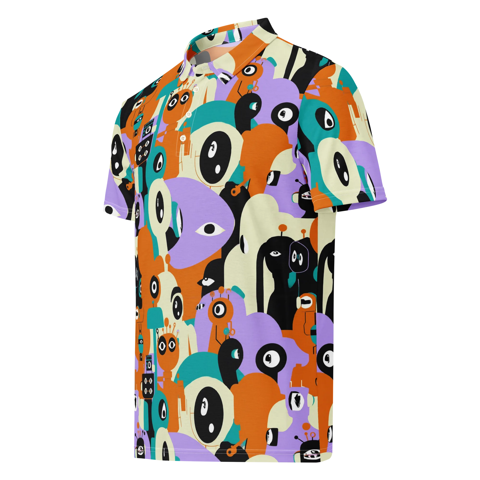 Neon Botany on Men's Slim Fit Polo Shirt — Left Front