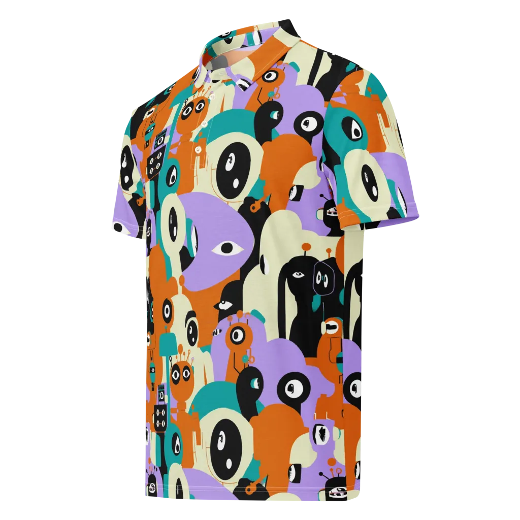 Neon Botany on Men's Slim Fit Polo Shirt — Left Front