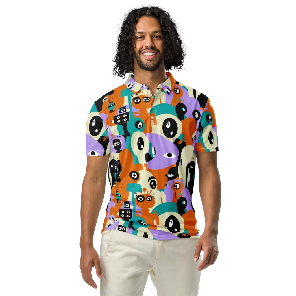 Neon Botany on Men's Slim Fit Polo Shirt — Front