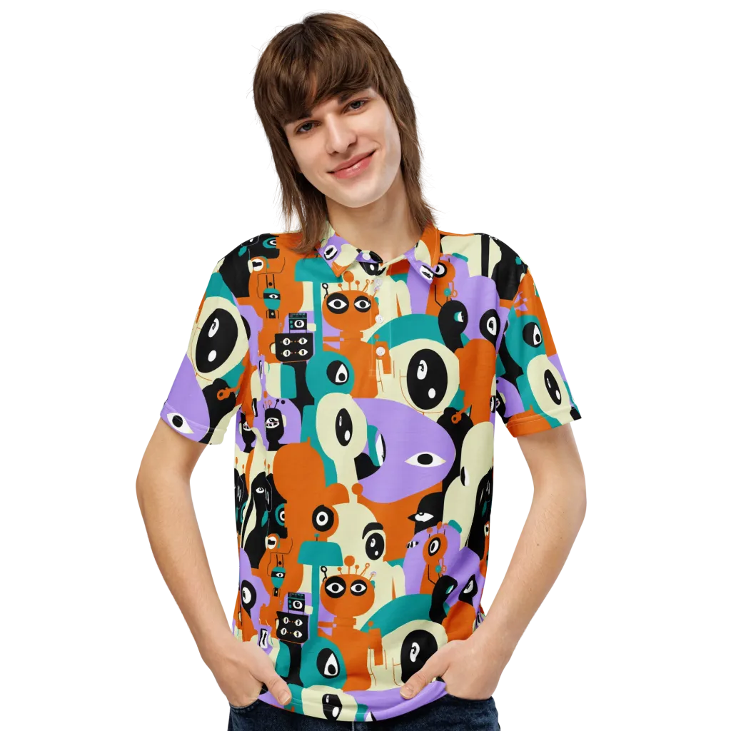 Neon Botany on Men's Slim Fit Polo Shirt — Front