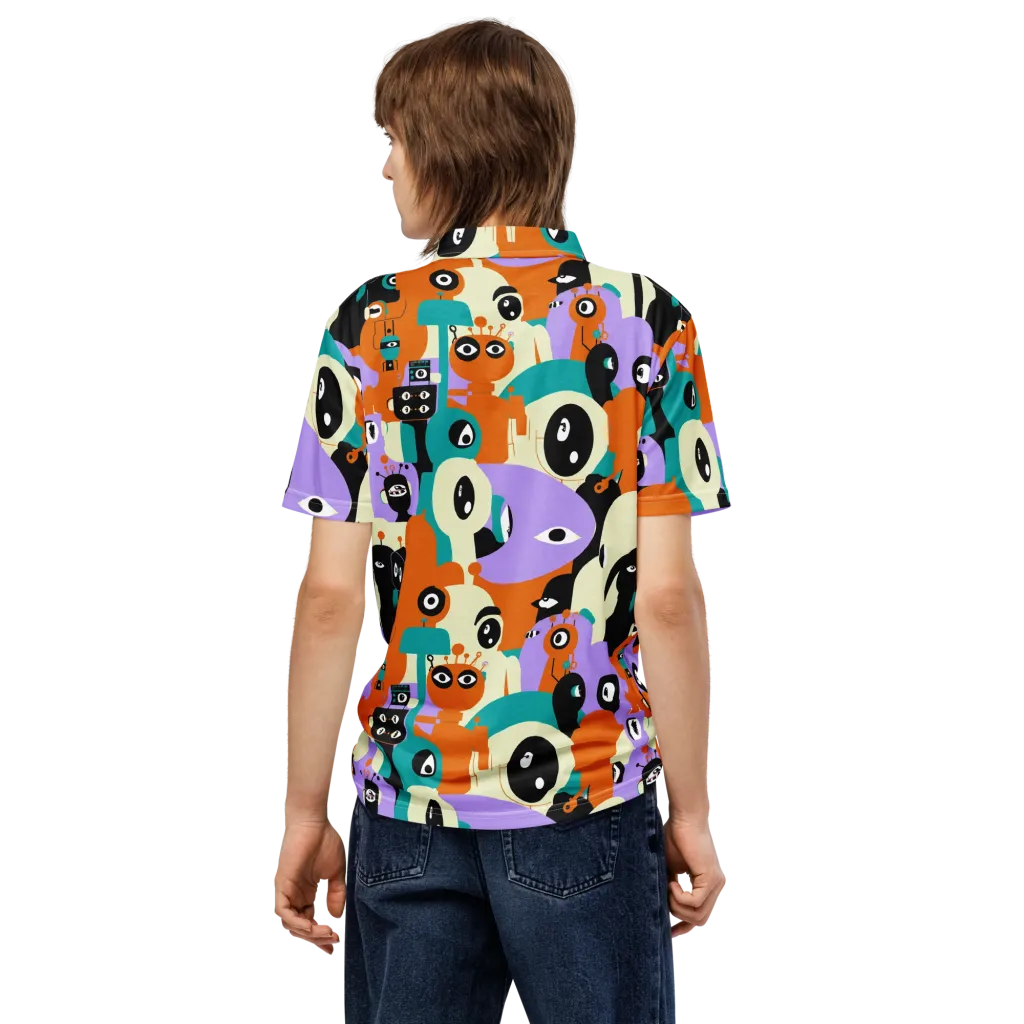 Neon Botany on Men's Slim Fit Polo Shirt — Back