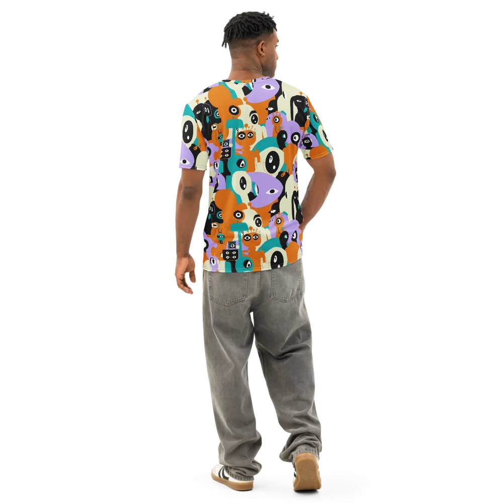 Neon Botany on Men's Cotton Crew Neck T-Shirt — Back