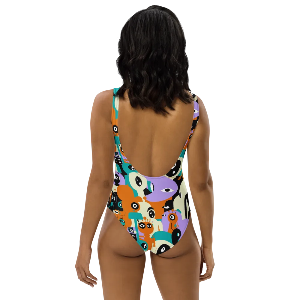 Neon Botany on One-Piece Swimsuit — Back
