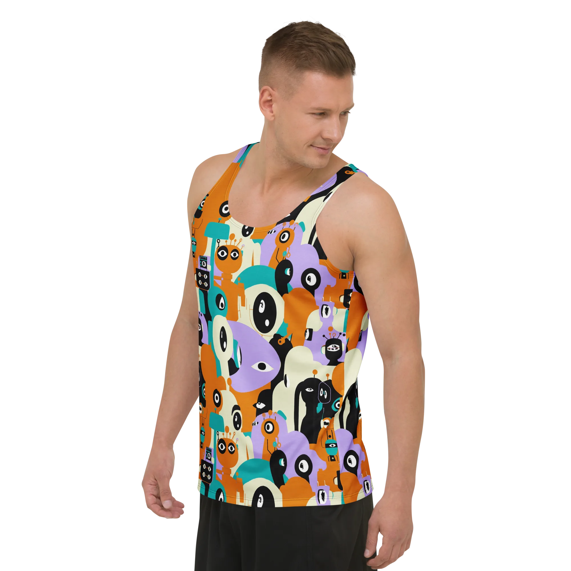Neon Botany on Men's Tank Top — Left Front