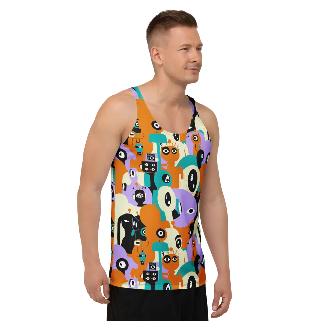 Neon Botany on Men's Tank Top — Right Front