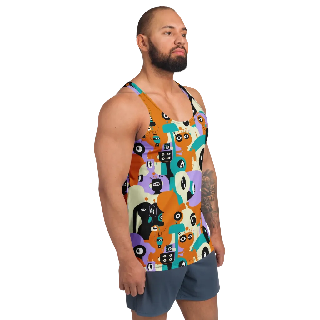 Neon Botany on Men's Tank Top — Right Front
