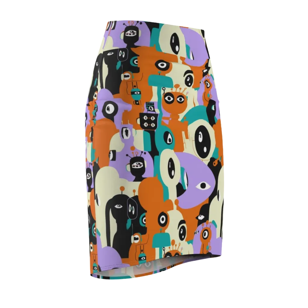 Neon Botany on Pencil Skirt — Front Side
