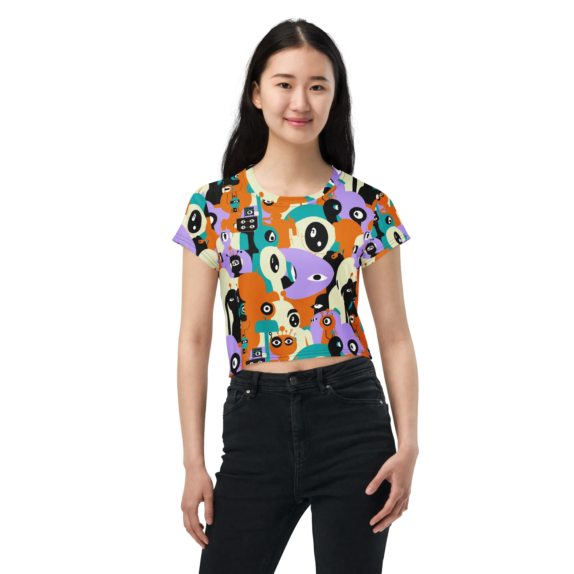 Neon Botany on Crop Tee — Front