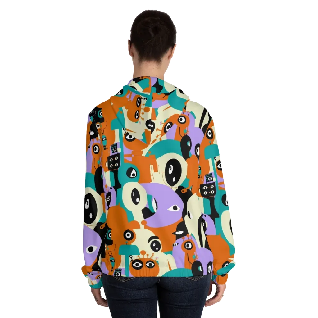Neon Botany on Women's Full-Zip Hoodie — Back On Person