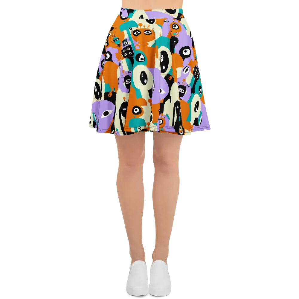 Neon Botany on Skater Skirt — Front