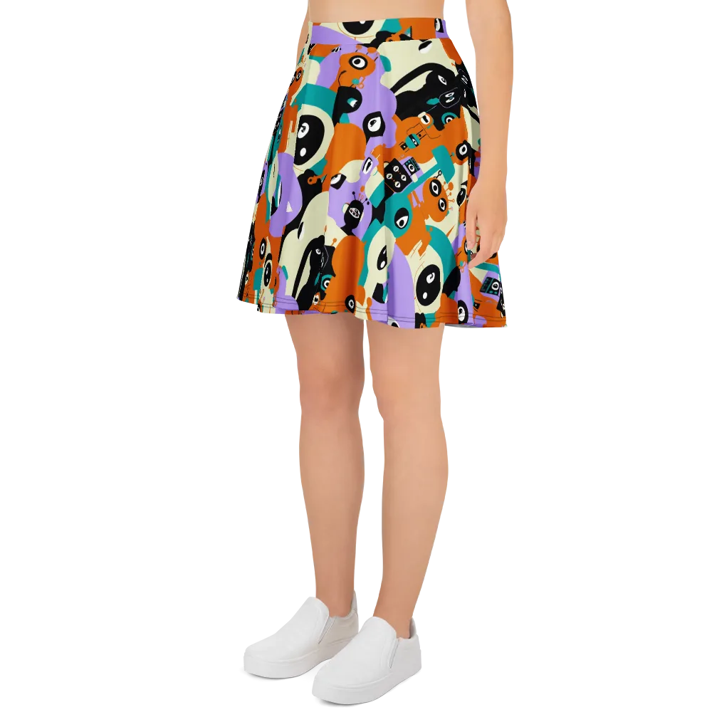 Neon Botany on Skater Skirt — Left