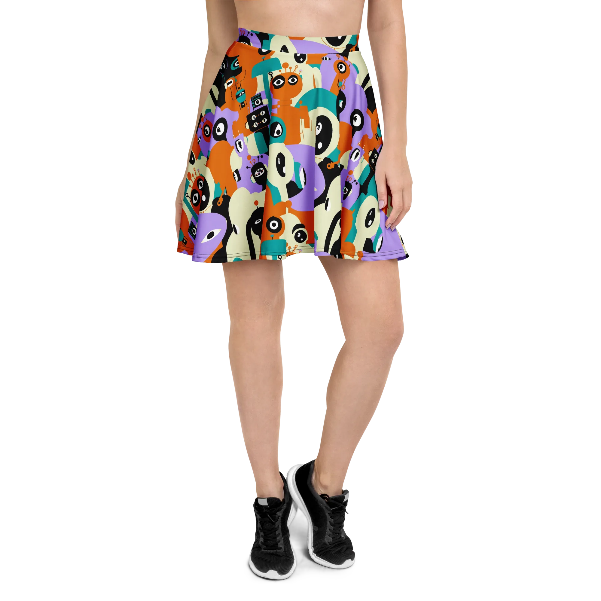 Neon Botany on Skater Skirt — Front