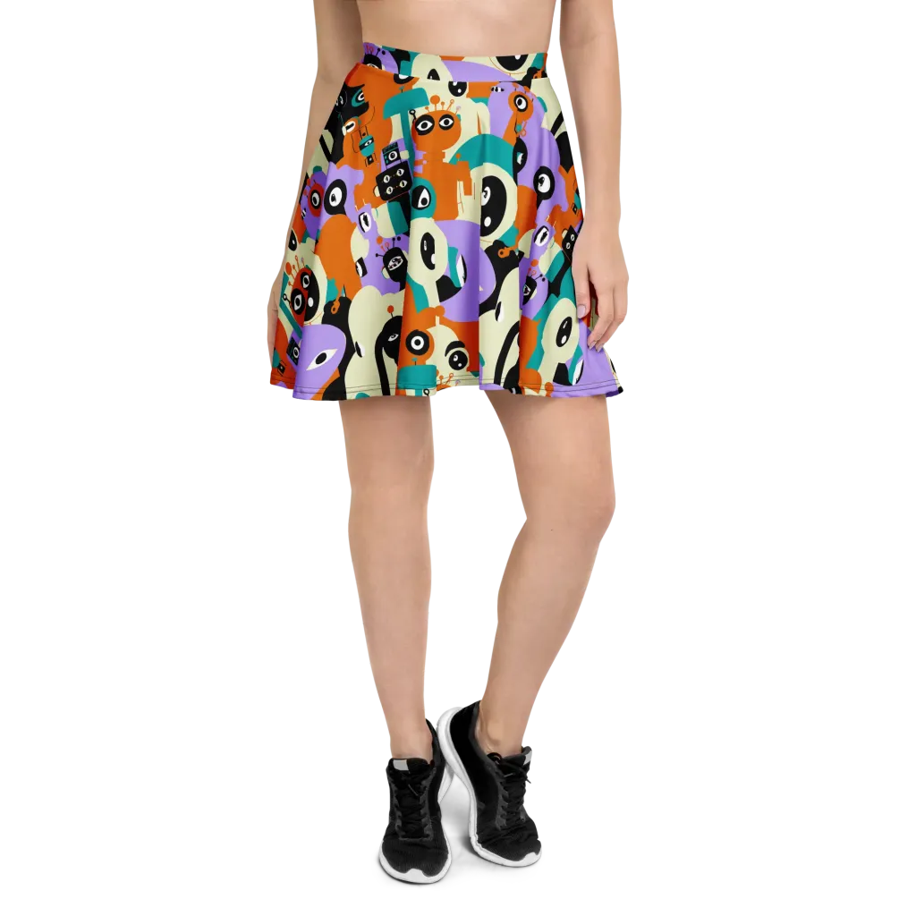 Neon Botany on Skater Skirt — Front