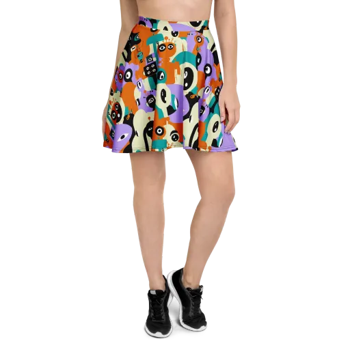 Neon Botany on a Skater Skirt