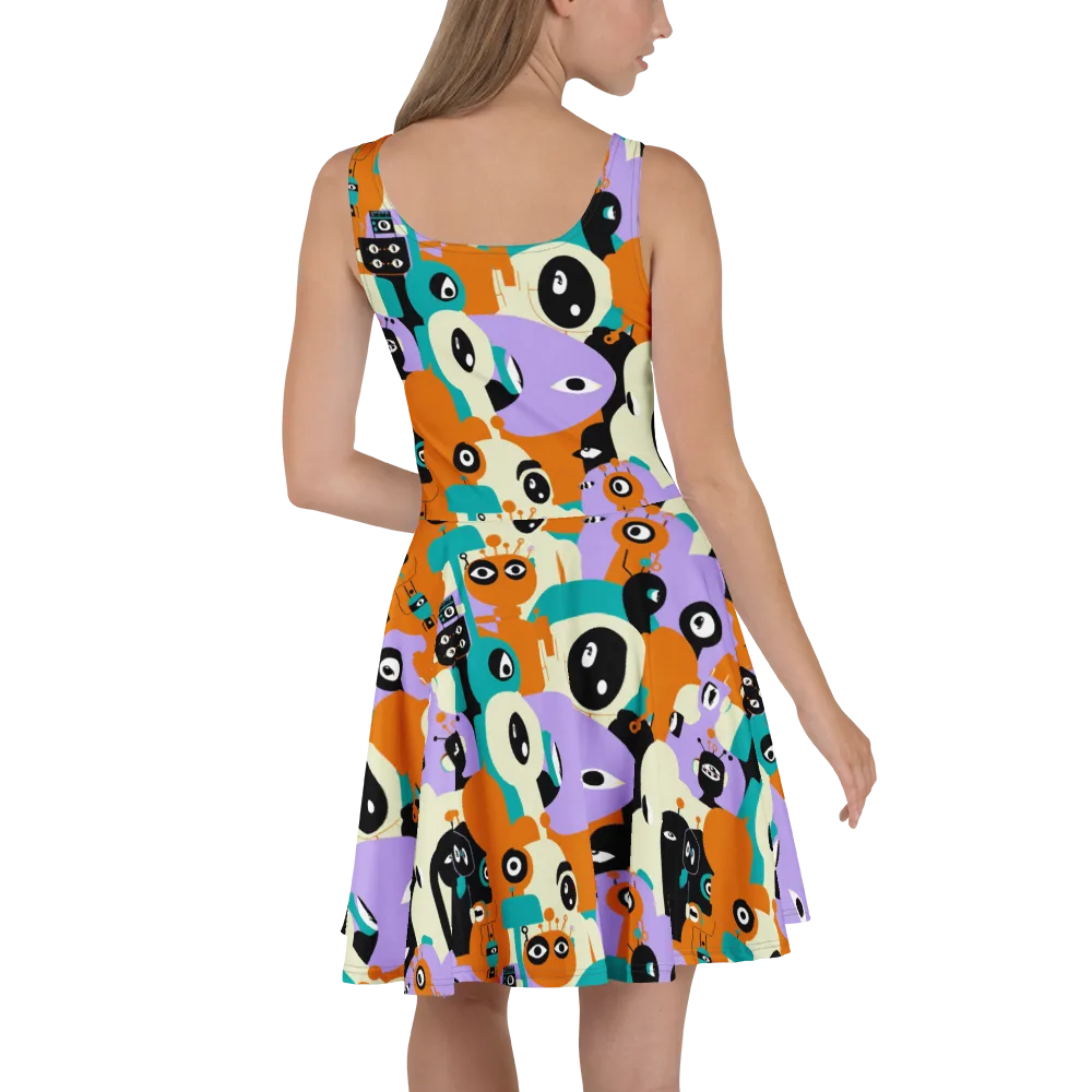 Neon Botany on Skater Dress — Back