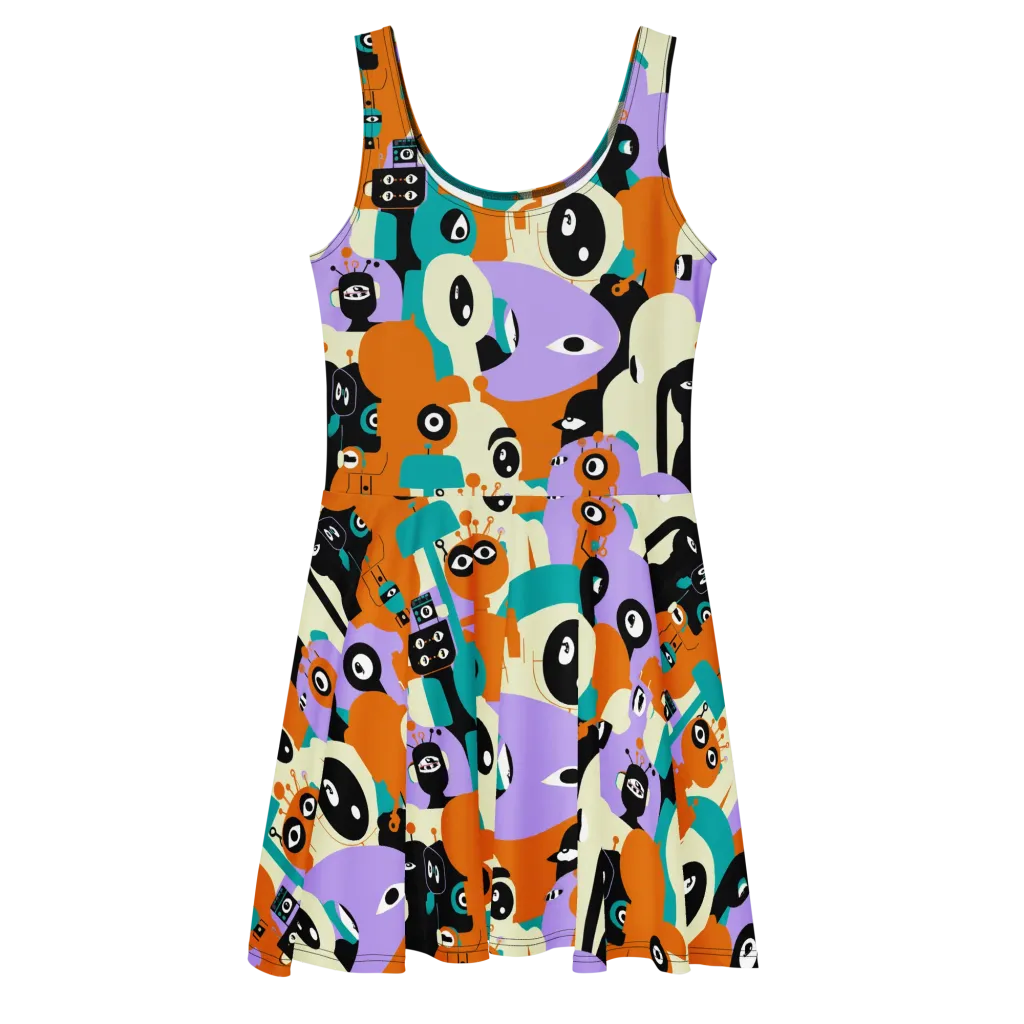Neon Botany on Skater Dress — Front