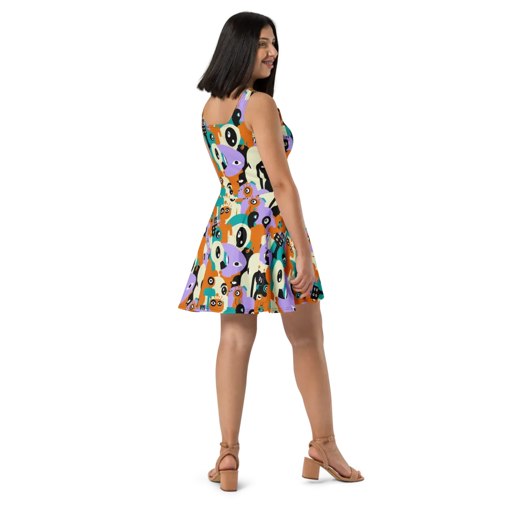 Neon Botany on Skater Dress — Right