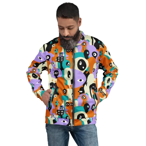 Neon Botany on a Bomber Jacket