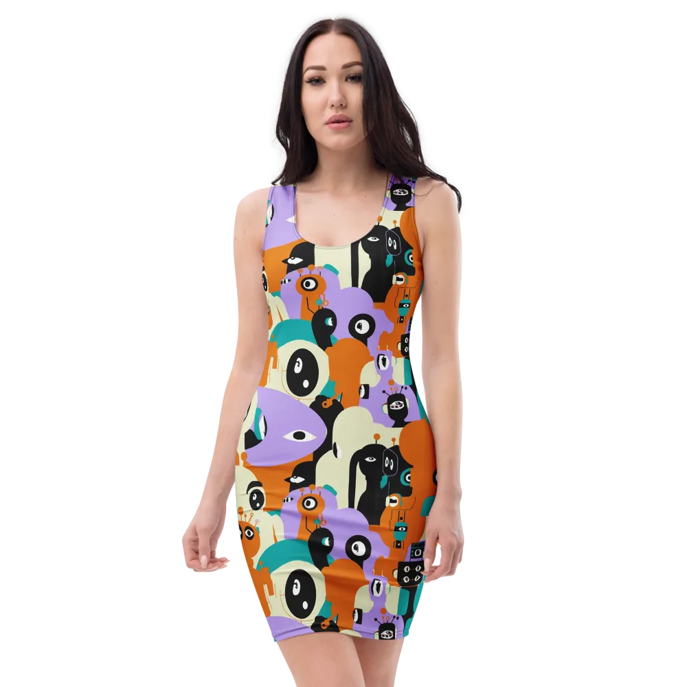 Neon Botany on Bodycon Dress — Front
