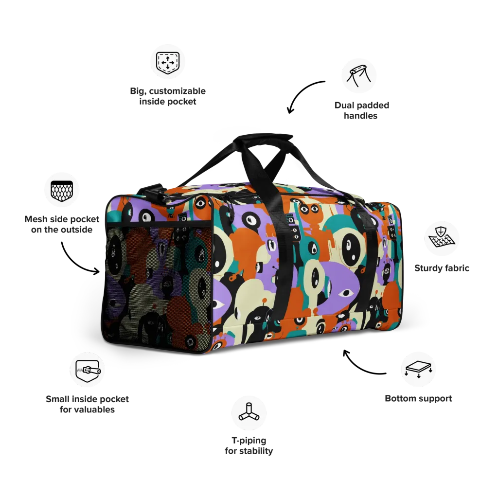 Neon Botany on Duffle Bag — Right Front