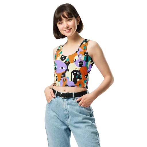Neon Botany on a Crop Top