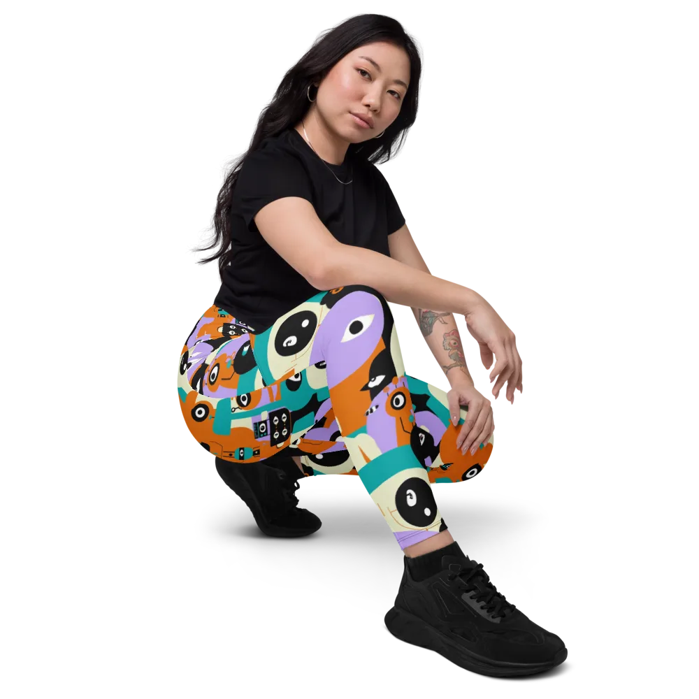 Neon Botany on Leggings with Pockets — Right Front