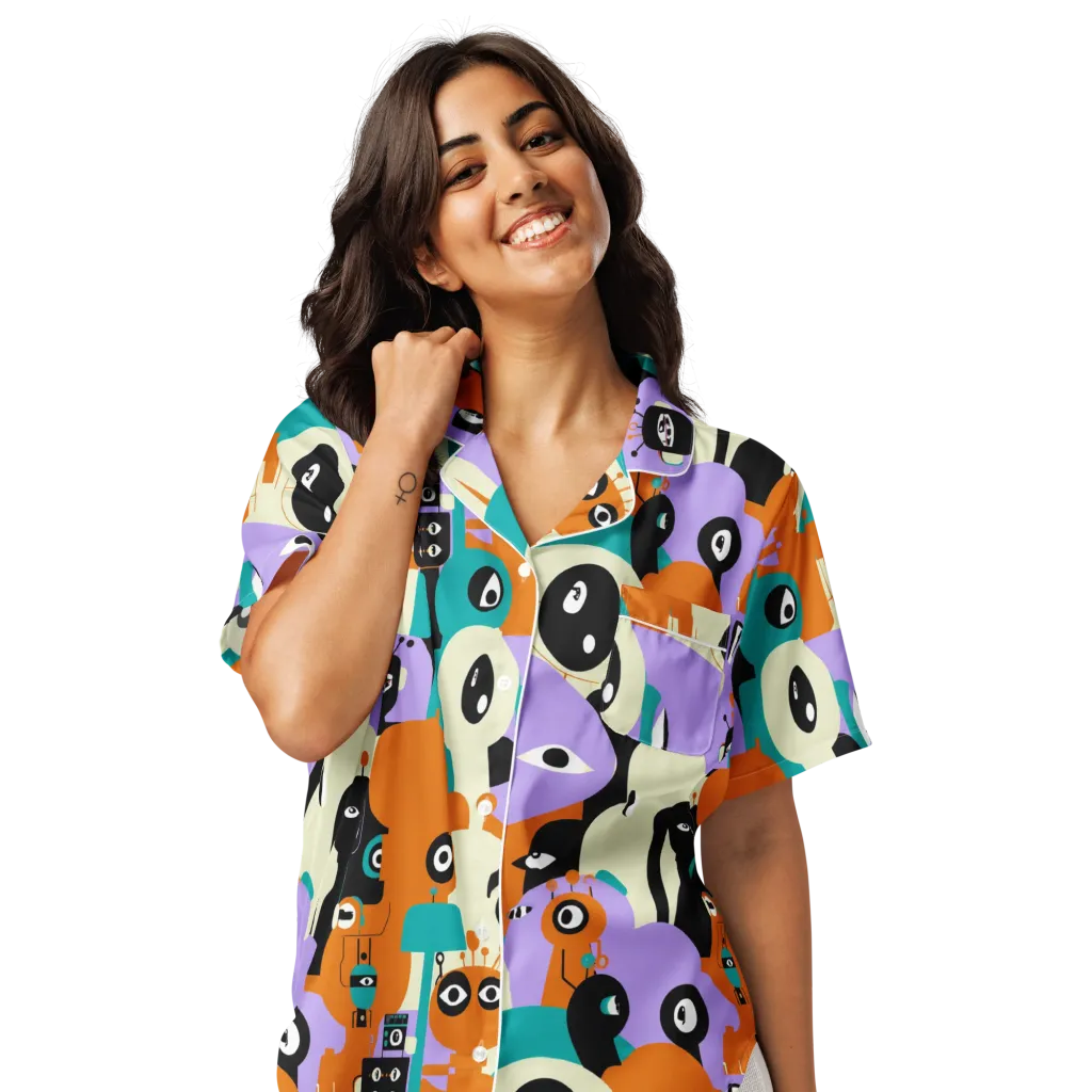 Neon Botany on Women's Short Sleeve Pajama Top — Front