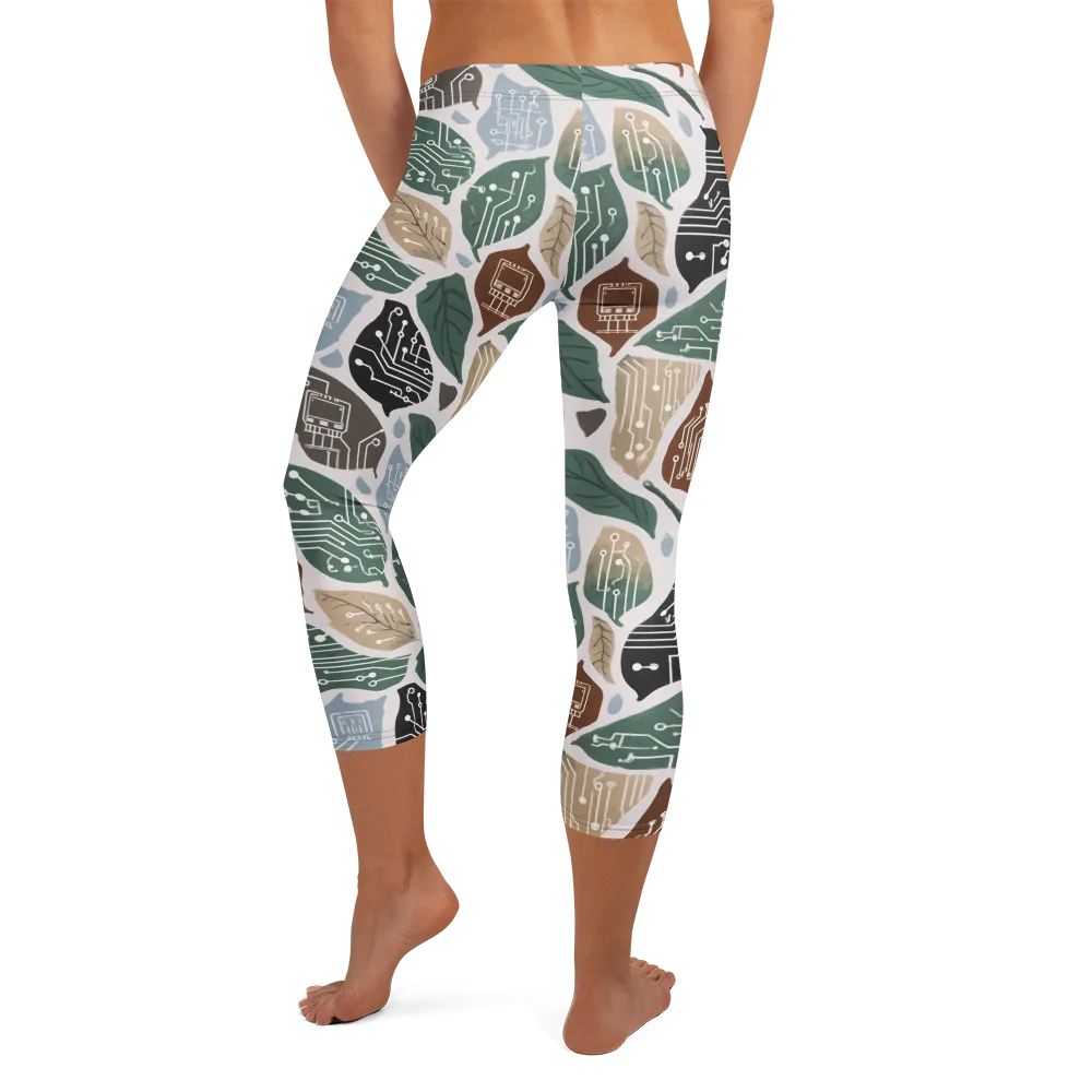 Botanical Logic on Capri Leggings — Back