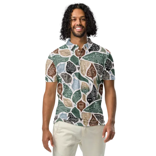 Botanical Logic on a Men's Slim Fit Polo Shirt