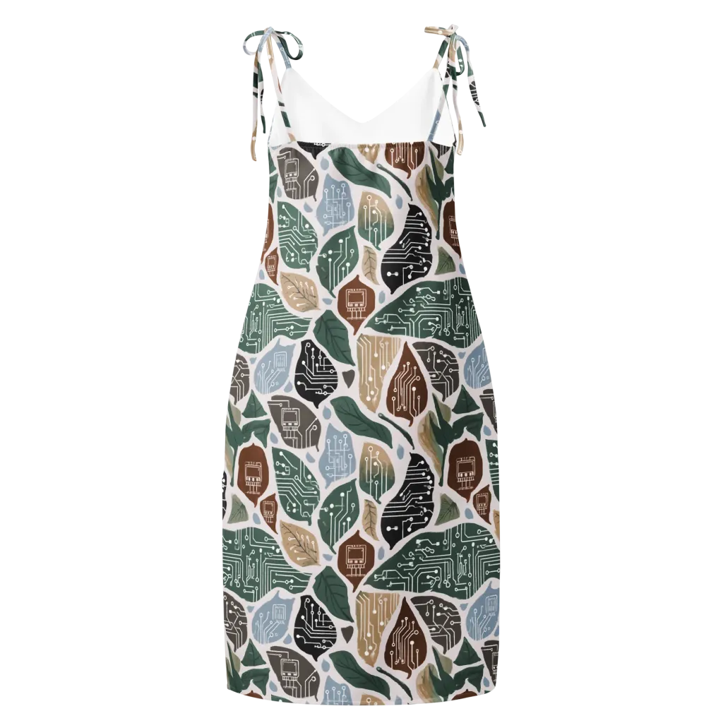 Botanical Logic on Slip Dress — Back