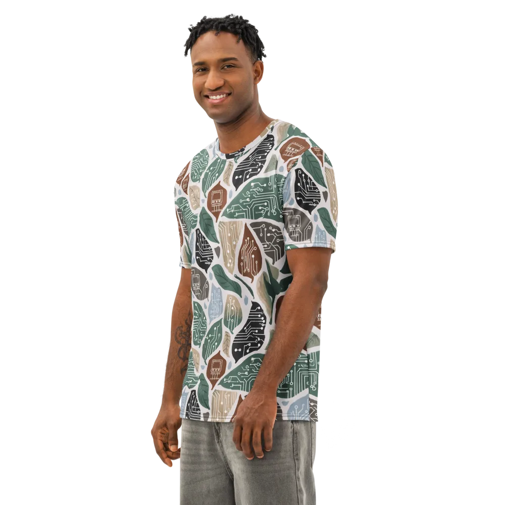 Botanical Logic on Men's Cotton Crew Neck T-Shirt — Left Front