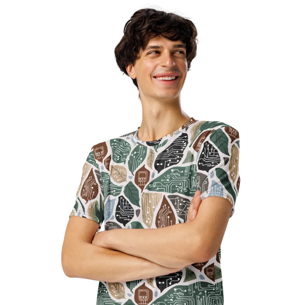 Botanical Logic on Men's Crew Neck T-Shirt — Left Front