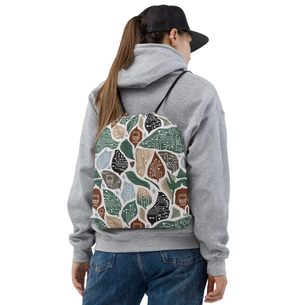 Botanical Logic on Drawstring Bag — Front