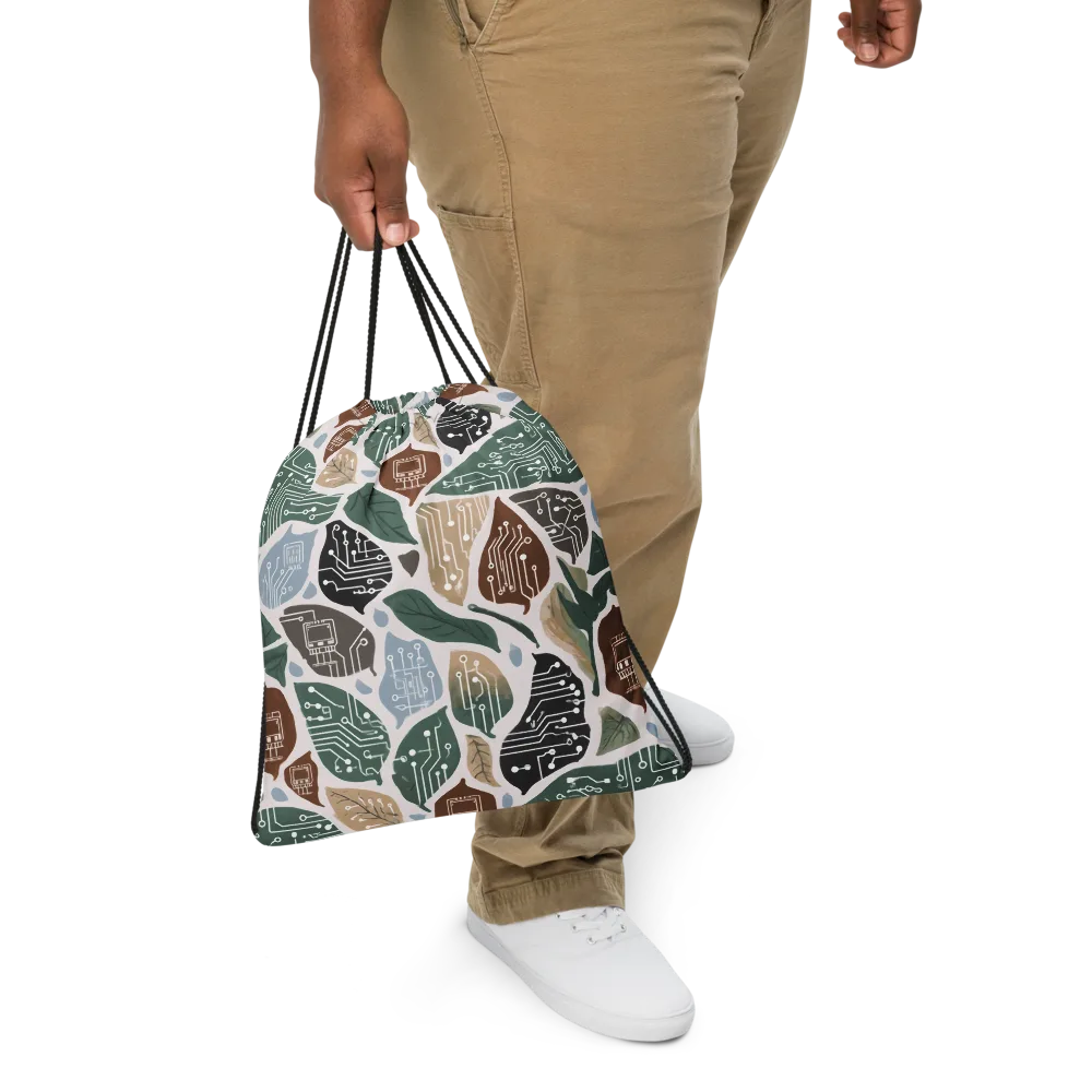 Botanical Logic on Drawstring Bag — Front