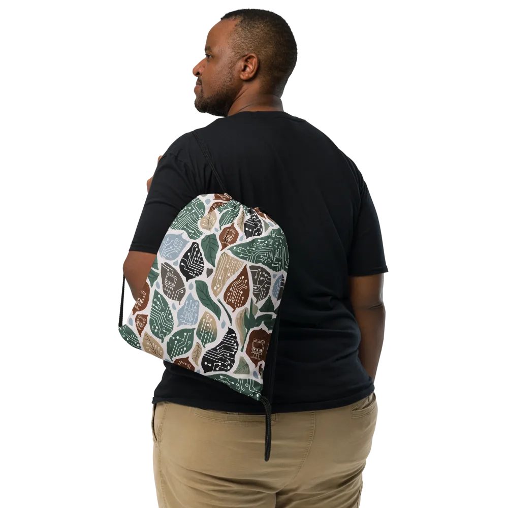 Botanical Logic on Drawstring Bag — Front