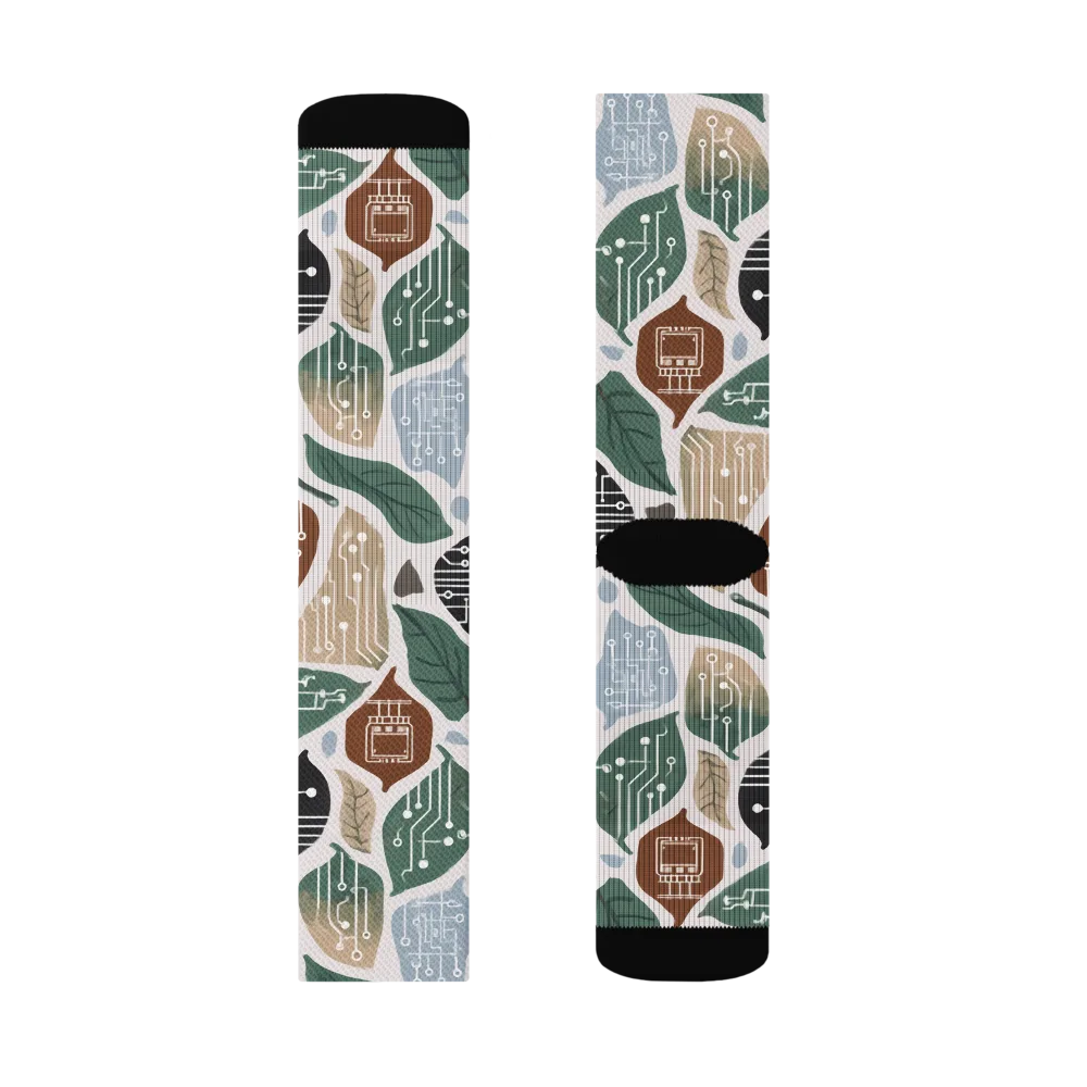 Botanical Logic on Socks — Left Sock