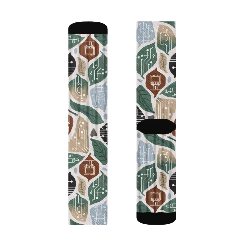 Botanical Logic on Socks — Right Sock
